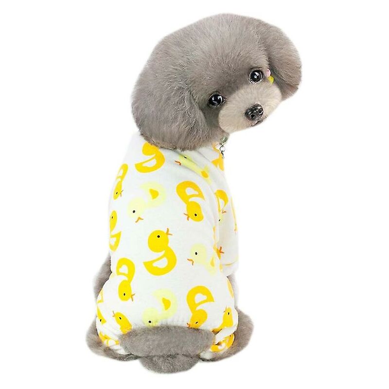 foto del prodotto fortuneville pigiama per cani con stampa di cartoni animati four seasons tuta per cuccioli morbida e confortevole modello carino tuta per animali