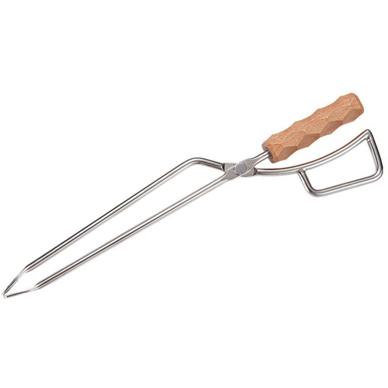 foto del prodotto fortuneville pinze per esterni pinze per fuoco pinze per carbone pinze per barbecue lunghe da 16,3 pollici pinze per carbone strumenti per barbecue