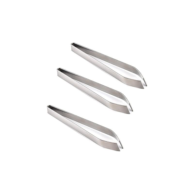 foto del prodotto fortuneville pinze per lische di pesce, pinze per ossa professionali, 3 pezzi pinzette in acciaio inox pinzette per lische di pesce pinze da cucina