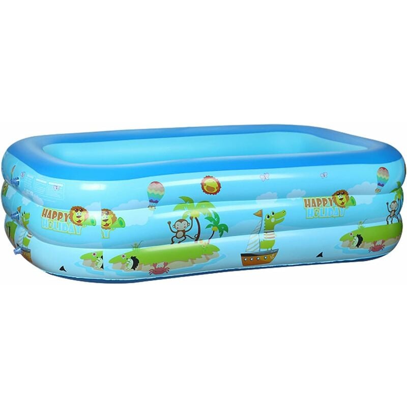 foto del prodotto fortuneville piscina gonfiabile, piscina gonfiabile rettangolare per bambini, adulti, famiglia, piscina per bambini con fondo morbido per giardino,