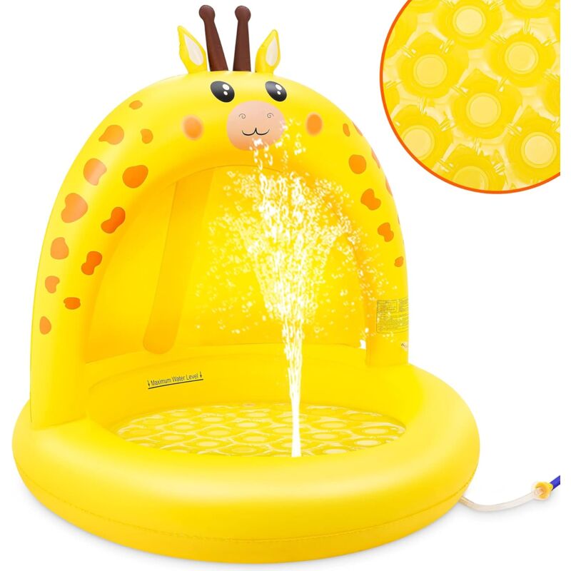 foto del prodotto fortuneville piscina per bambini, piscina gonfiabile neonato piccoli giallo 