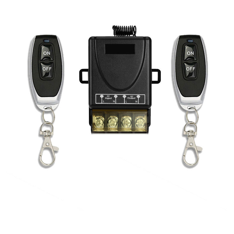 foto del prodotto fortuneville pompa dell acqua ad alta potenza 220v telecomando intelligente interruttore on off telecomando wireless con 100 metri 2 telecomandi