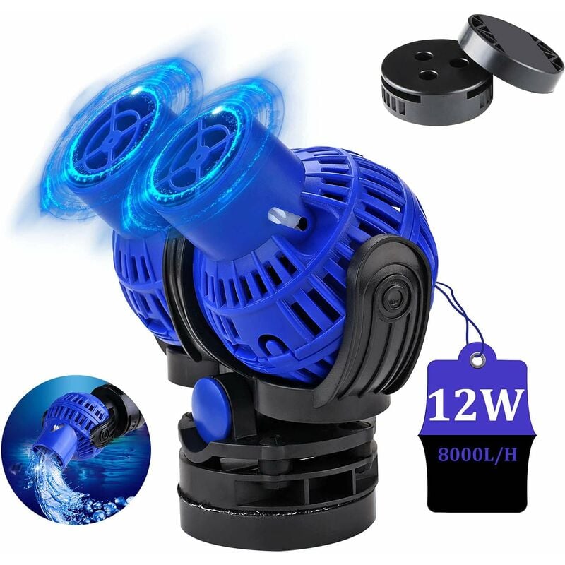 foto del prodotto fortuneville pompa di movimento per acquari pompa di flusso 8000l h 12w di movimento pompa ad onda nessun rumore, girevole rotazione a 360 , per