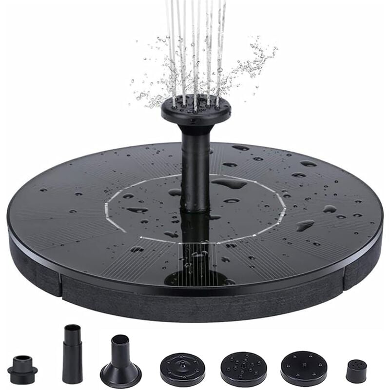 foto del prodotto fortuneville pompa per fontana solare con 4 ugelli, fontana per uccelli a risparmio energetico, fontana solare galleggiante pompa per stagno solare