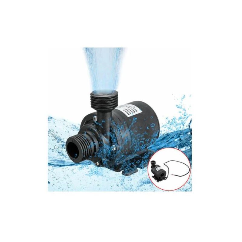 foto del prodotto fortuneville pompa sommergibile dc12v 5m 800l h ad alte prestazioni e bassa rumorosit , ugello a 4 punti, pompa dc senza spazzole, cavo da 50 cm