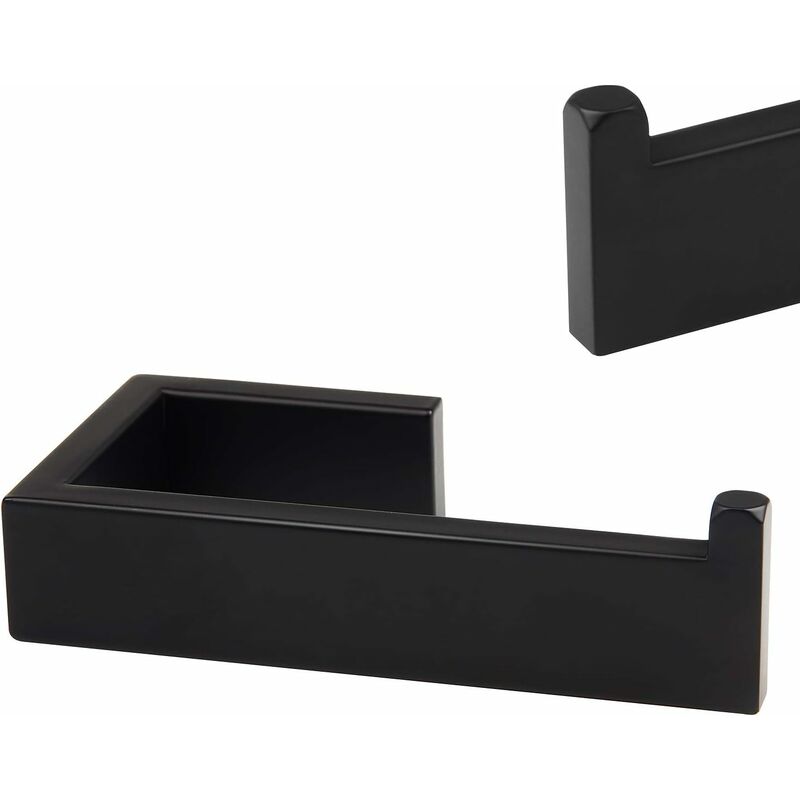 foto del prodotto fortuneville porta carta igienica 14,5 cm 304 acciaio inossidabile portarotolo wc supporto da parete nero spazzolato porta rotolo per bagno e cucina