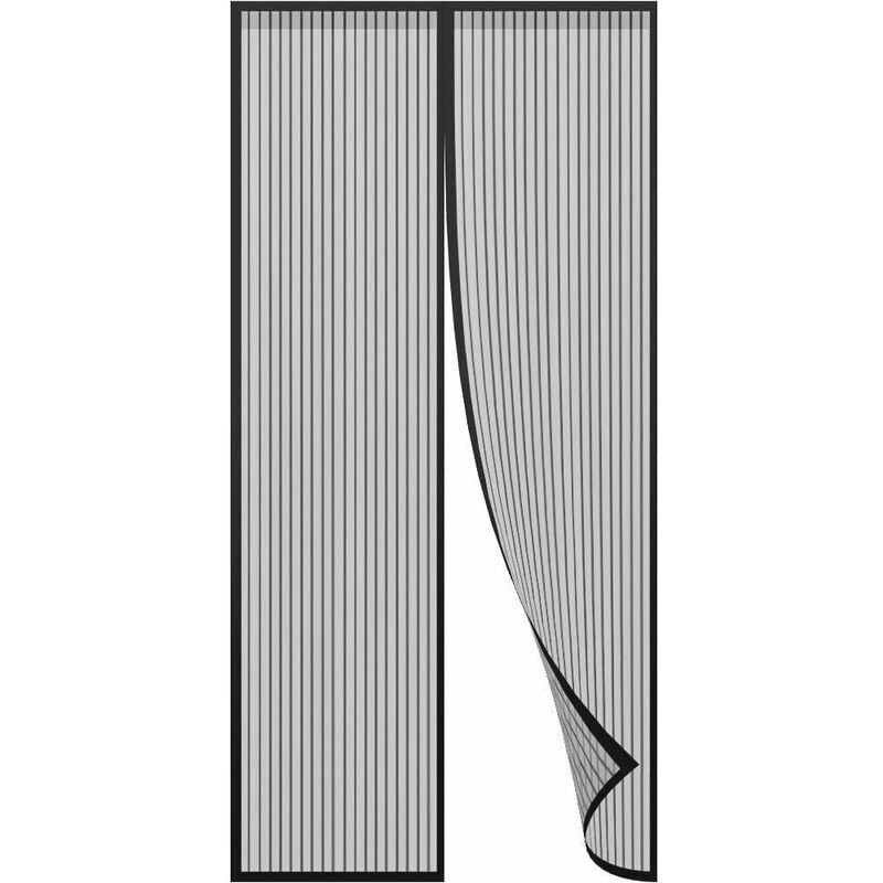 foto del prodotto fortuneville porta zanzariera magnetica, porta zanzariera personalizzata, tenda zanzariera magnetica nera 210 x 100 cm per porte finestre anti