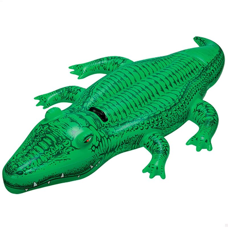 foto del prodotto fortuneville portabicchieri gonfiabile coccodrillo verde coccodrillo gonfiabile 168x86 cm