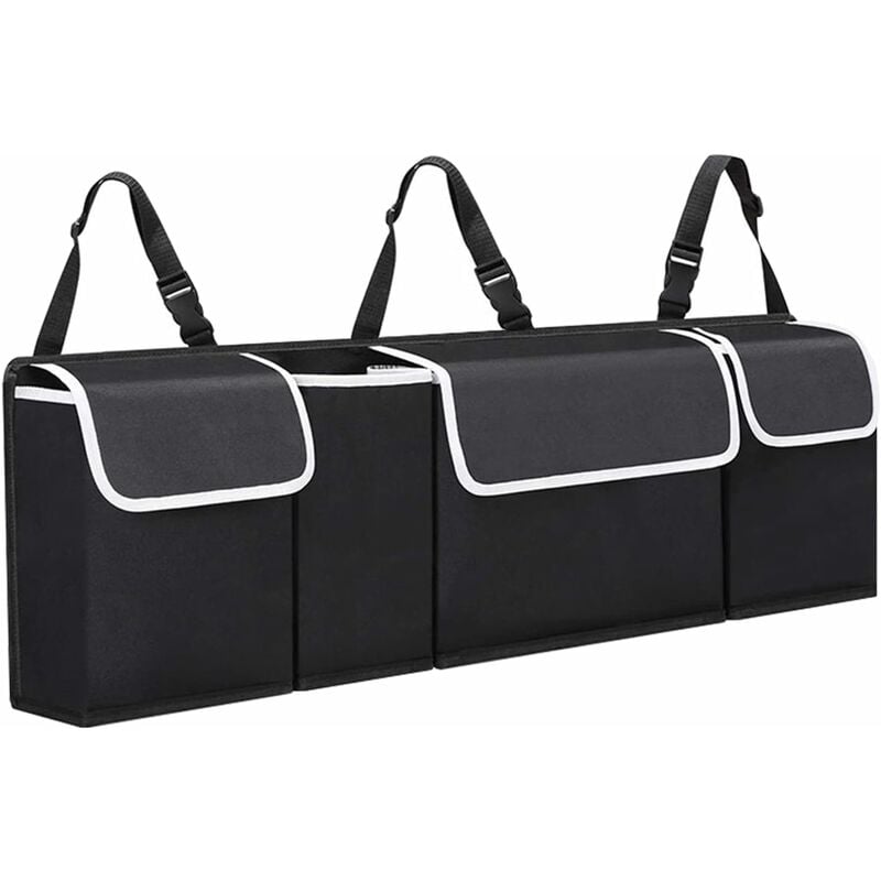 foto del prodotto fortuneville portaoggetti per bagagliaio per auto, organizer interno per auto, organizer per auto in tessuto oxford impermeabile con 4 tasche