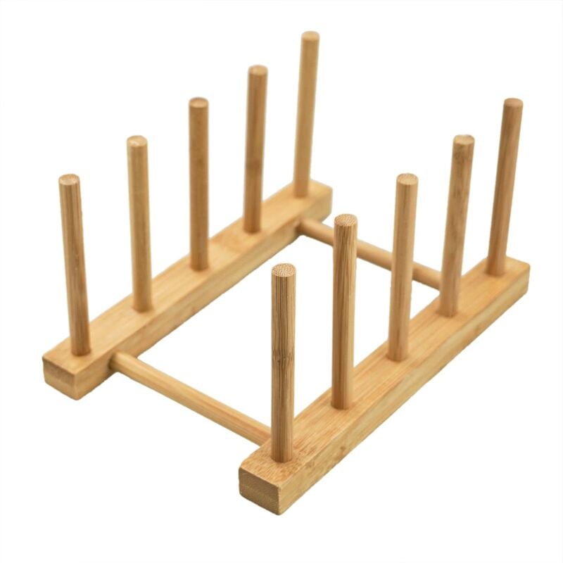 foto del prodotto fortuneville portapiatti da cucina in legno di bamb per tagliere, scolapiatti, organizer per stoviglie, tazza, coperchio pentola 4 scomparti 