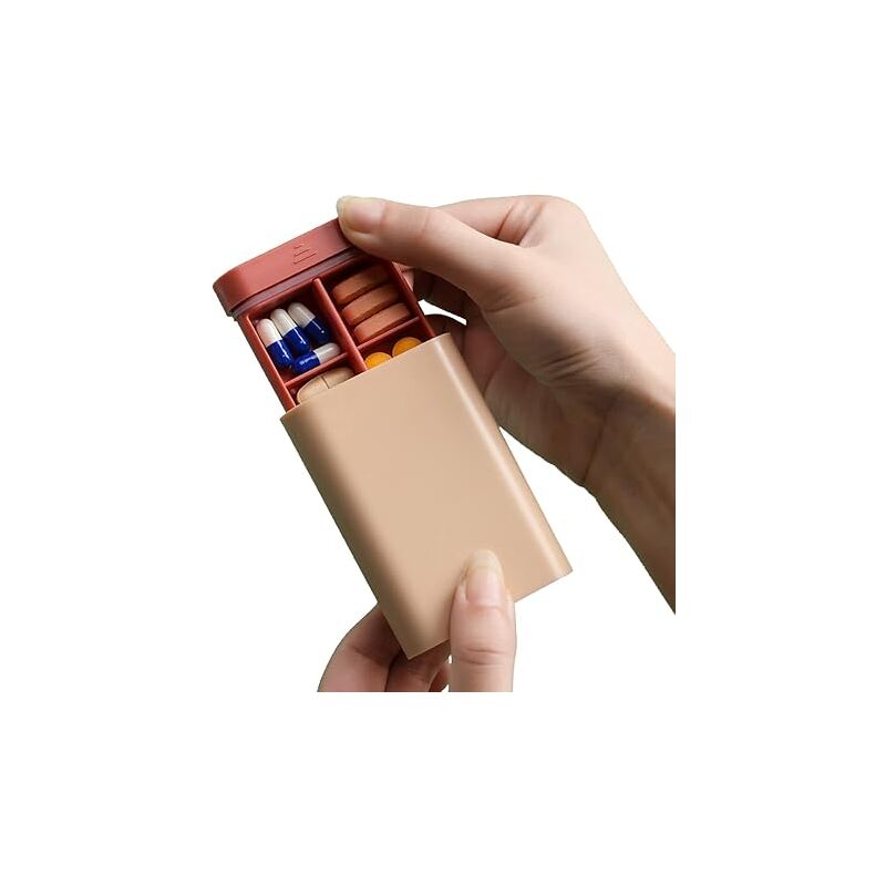 foto del prodotto fortuneville portapillole portatile portapillole piccolo kit medico dispenser da viaggio contenitore di stoccaggio dispenser di medicinali