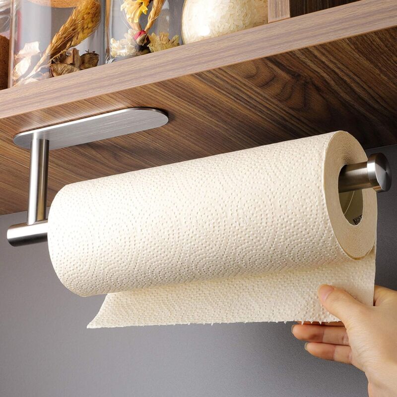 foto del prodotto fortuneville portarotolo cucina, autoadesivo portarotoli cucina da parete senza forature per cucina e bagno 304 acciaio