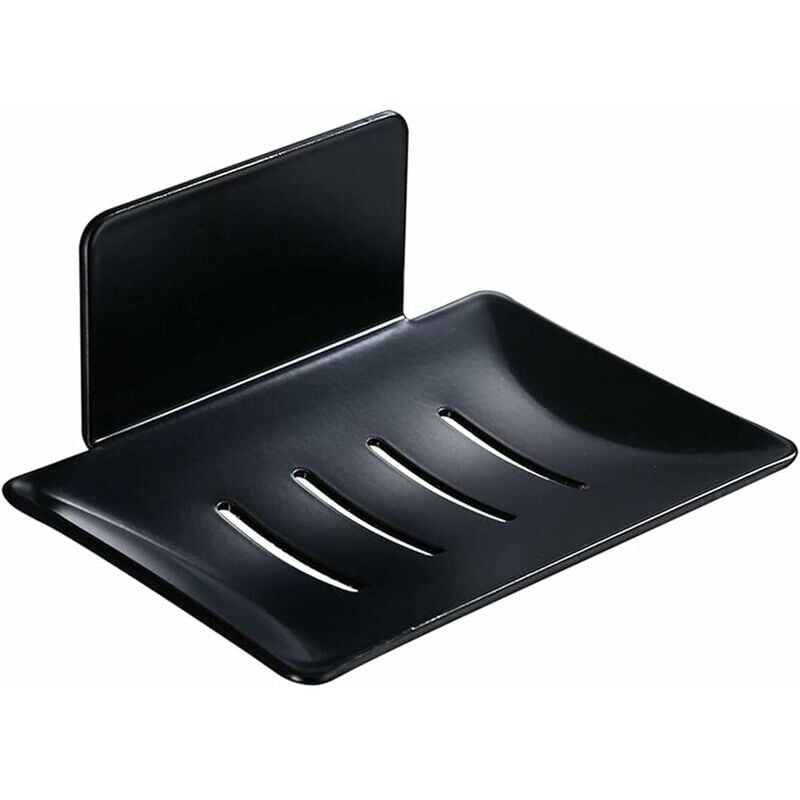 foto del prodotto fortuneville portasapone adesivo da parete, portasapone da doccia, senza foratura, portasapone in metallo, per portaspugna da cucina, bagno, nero