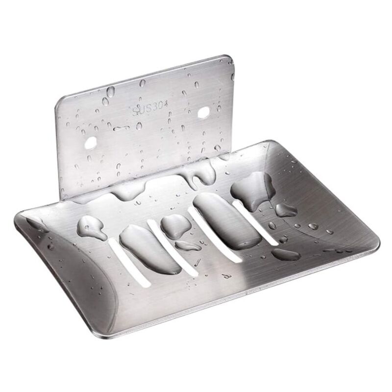 foto del prodotto fortuneville portasapone da parete, autoadesivo e portasapone da parete in acciaio inox con risparmio di sapone, vassoio portasapone senza foratura