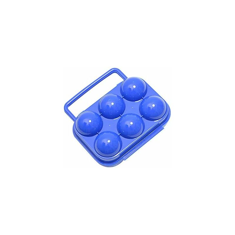 foto del prodotto fortuneville portauovo pieghevole in plastica portatile 6 contenitori per uova 1pc blu 