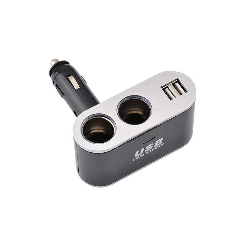 foto del prodotto fortuneville presa accendisigari un punto due doppio accendisigari per auto usb 3.1a ad alta potenza