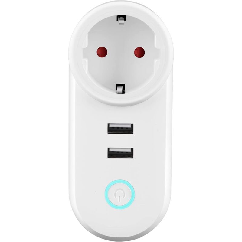 foto del prodotto fortuneville presa intelligente monopezzo 16a, presa wi fi intelligente, telecomando programmabile, rete usb per casa e ufficio, solo 2,4 ghz 1257