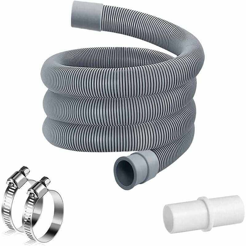 foto del prodotto fortuneville prolunga tubo acqua lavatrice 2m, prolunga tubo flessibile lavastoviglie, tubo lavatrice, kit prolunga flessibile scarico universale