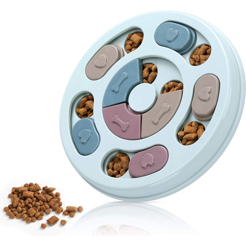 foto del prodotto fortuneville puzzle giocattolo per cani, giocattolo per l alimentazione del cibo per cani per l addestramento del qi e l arricchimento psicologico,