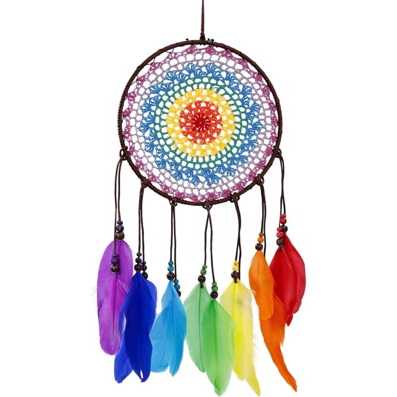 foto del prodotto fortuneville - regali per la decorazione dell'auto della camera da letto della camera da letto dell'artigianato della decorazione della casa della piuma colorata fatta a mano