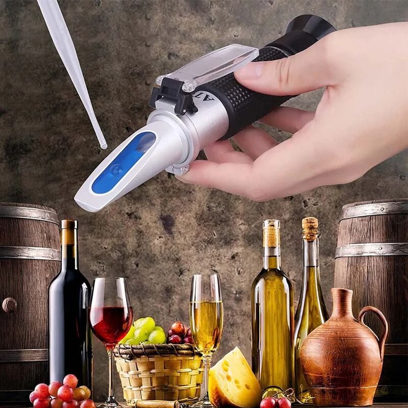 foto del prodotto fortuneville rifrattometro per alcol ad alta precisione 0 80 v v, misuratore di alcol palmare, misuratore di alcol rifrattometro portatile per