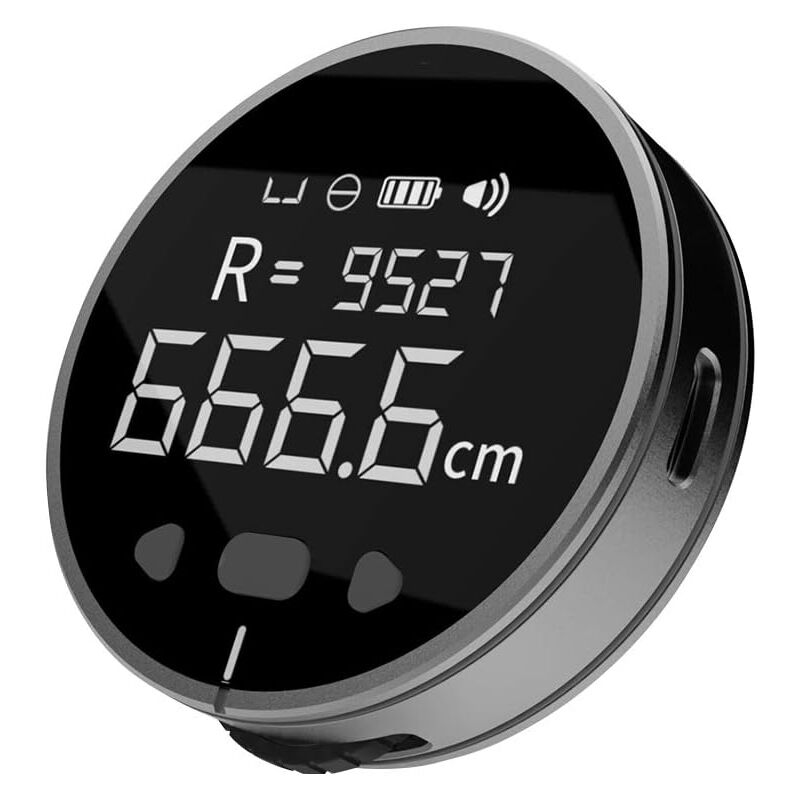 foto del prodotto fortuneville righello elettronico lcd 8 in 1, telemetro ad alta precisione da 99 m, strumento di misurazione della lunghezza tascabile, righello