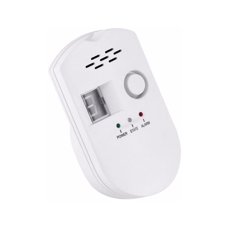 foto del prodotto fortuneville rilevatore di gas monopezzo allarme plug in per gas naturale metano propano butano con display digitale 69 120 mm