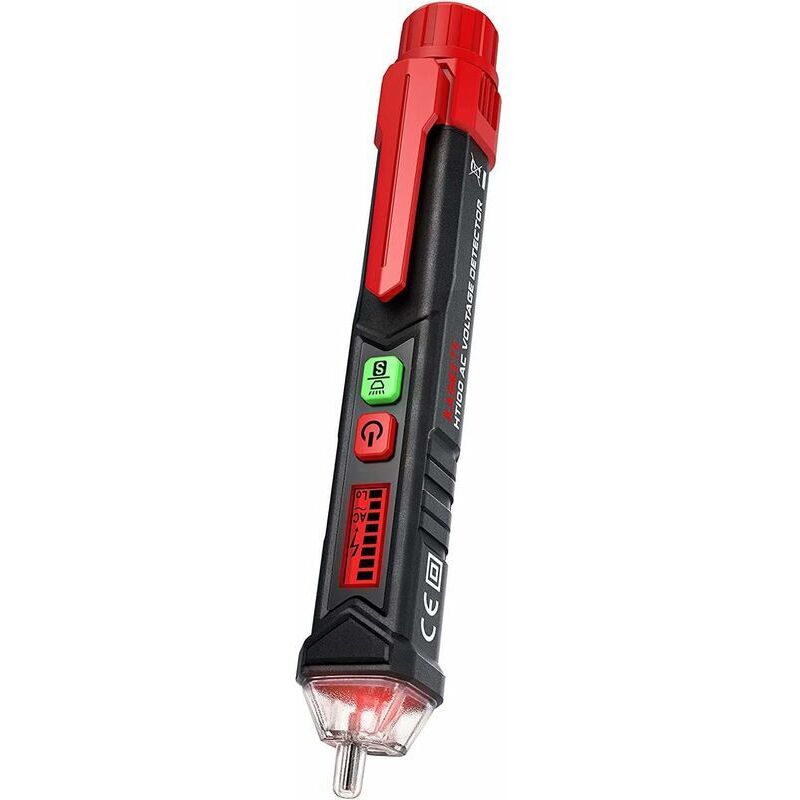 foto del prodotto fortuneville rilevatore di tensione senza contatto, tester di tensione con doppia sensibilit 12 v 48 v 1000 v, display lcd, test cavo fase neutro,