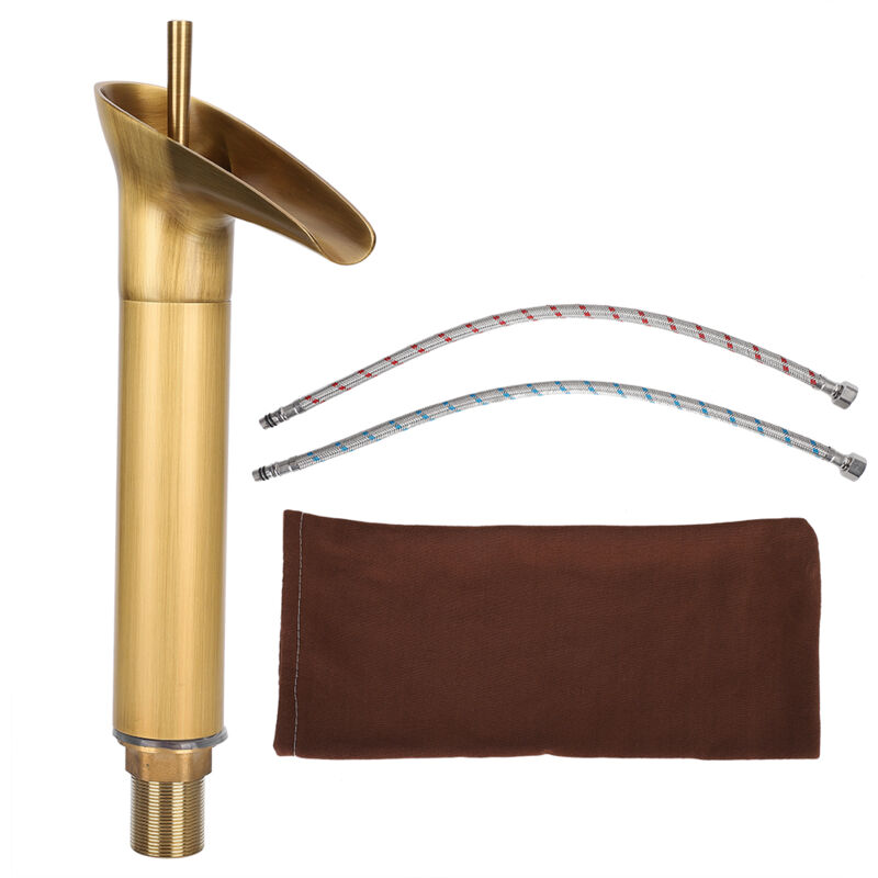foto del prodotto fortuneville rubinetto a cascata per lavabo antico miscelatore acqua calda e fredda accessorio per wc da bagno standard tedesco g3 8