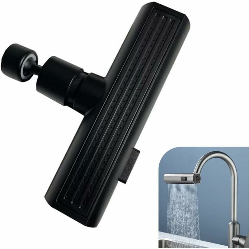 foto del prodotto fortuneville rubinetto da cucina a cascata, girevole a 360 , rubinetto da cucina ad alta pressione, ugello a spruzzo a 3 funzioni, ideale per