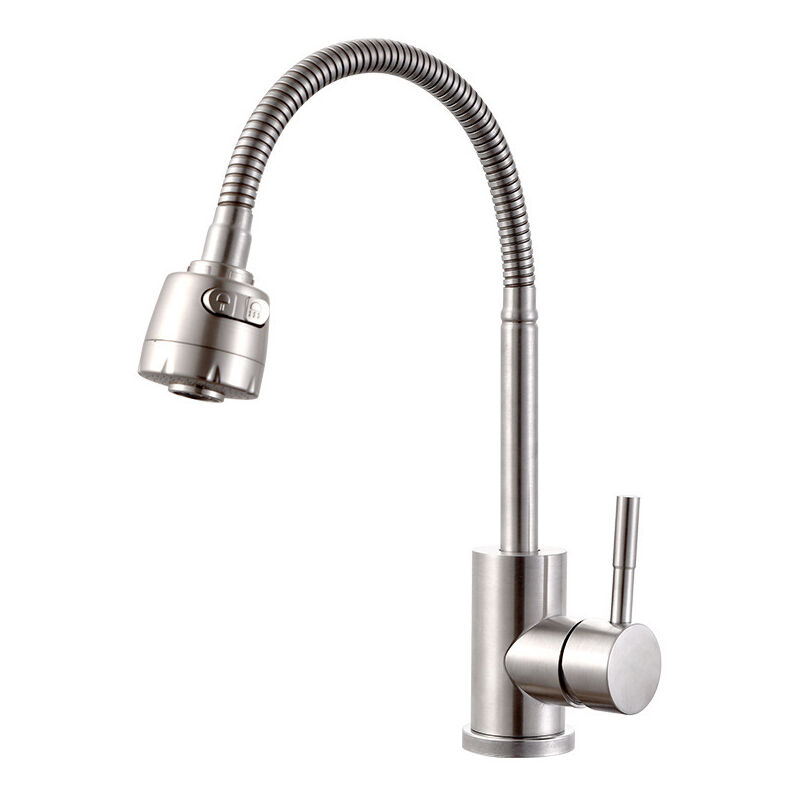 foto del prodotto fortuneville rubinetto della cucina, rubinetto per lavello girevole a 360 in acciaio inossidabile 304 con tubo flessibile, miscelatore per