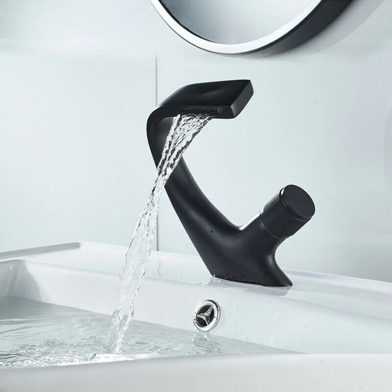 foto del prodotto fortuneville rubinetto per lavabo a cascata da bagno, miscelatore monocomando per lavabo