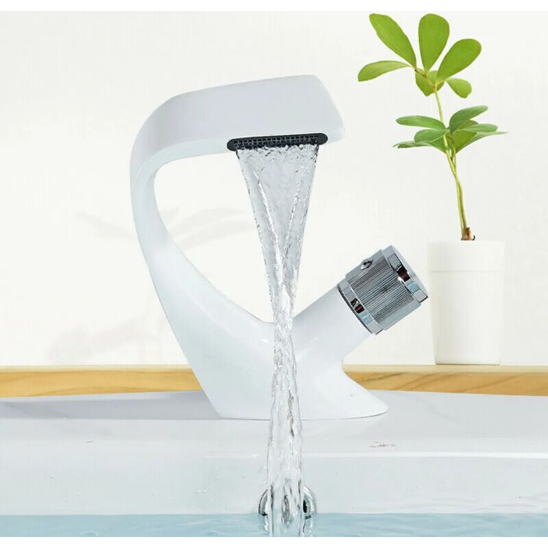 foto del prodotto fortuneville rubinetto per lavabo a cascata da bagno, miscelatore monocomando per lavabo