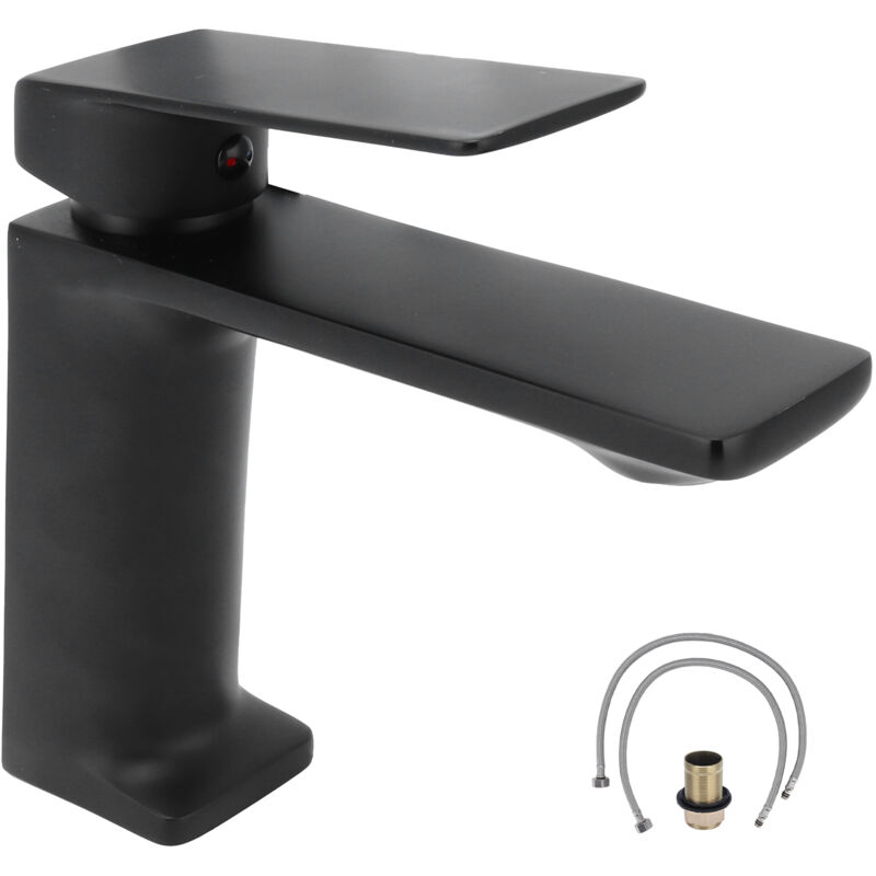 foto del prodotto fortuneville rubinetto per lavabo da bagno di casa, rubinetto miscelatore acqua calda e fredda di lusso nero g1 2