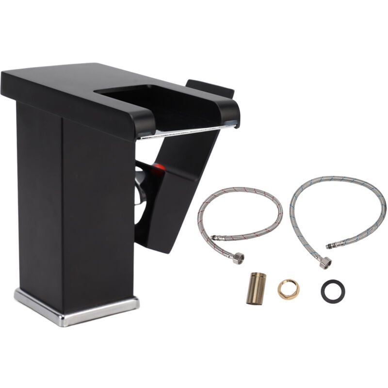 foto del prodotto fortuneville rubinetto per lavabo in ottone antico, rubinetto per bagno, rubinetto per lavabo con maniglia singola, rubinetto per lavabo con tubi