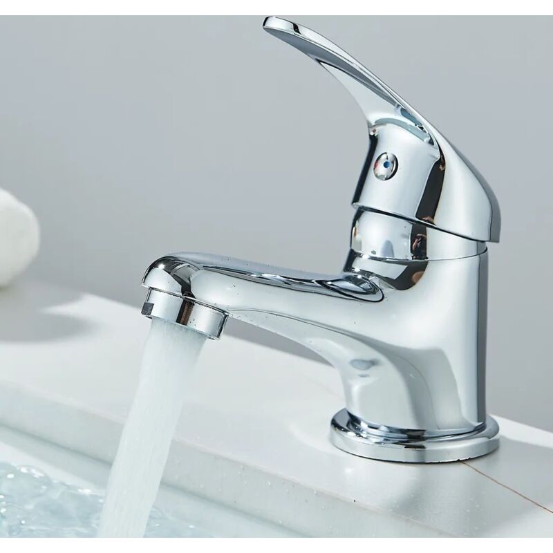 foto del prodotto fortuneville rubinetto per lavabo, miscelatore monocomando, rubinetto per bagno, lavabo per bagno cromato