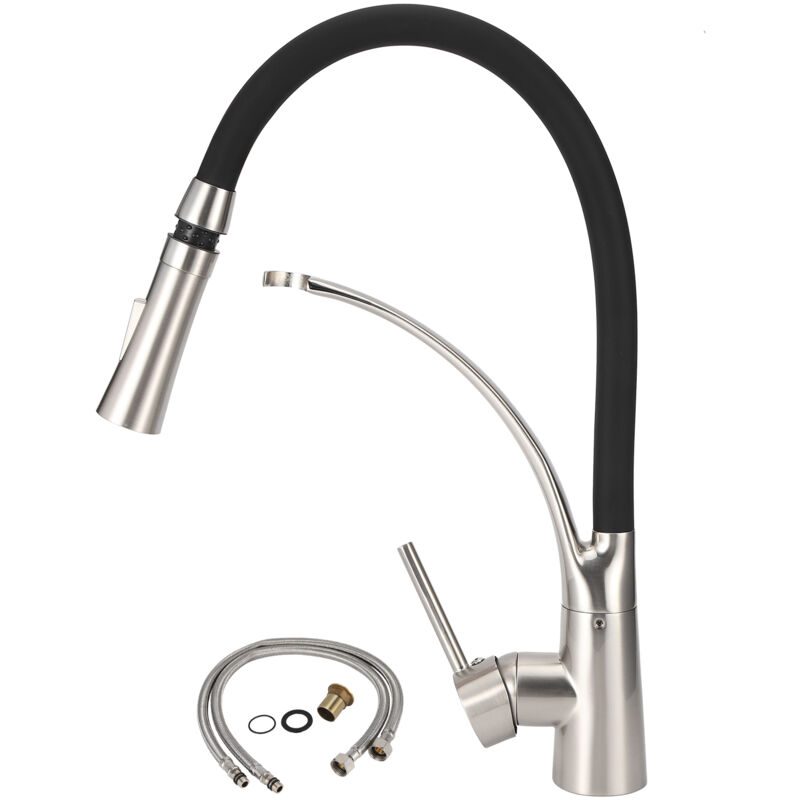 foto del prodotto fortuneville rubinetto per lavello monocomando rotazione a 360 gradi spruzzatore estraibile rubinetti da cucina rubinetto dell acquauk g1 2