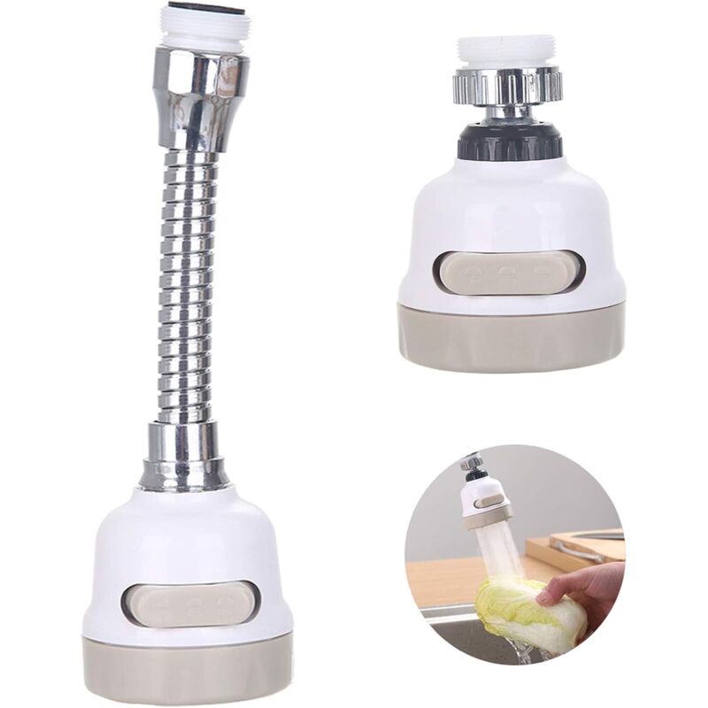 foto del prodotto fortuneville rubinetto spray da 2 pezzi, rubinetto da cucina mobile in abs girevole a 360 , testa del rubinetto da cucina girevole a 360 ,
