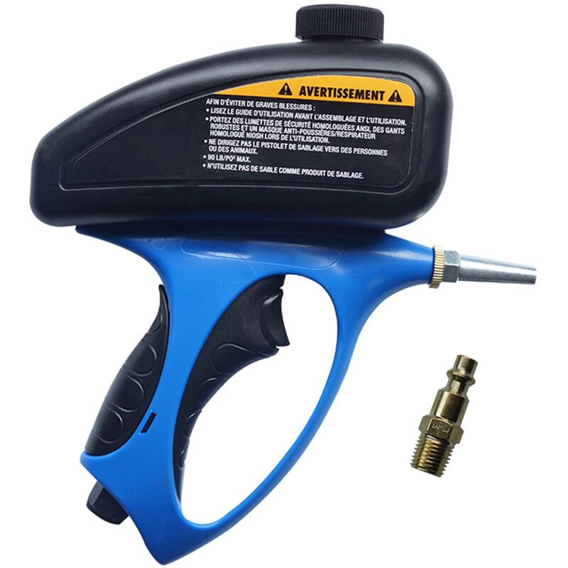 foto del prodotto fortuneville sabbiatrice pneumatica portatile antiruggine sabbiatura vetro lapide piccola sabbiatrice ugello blu