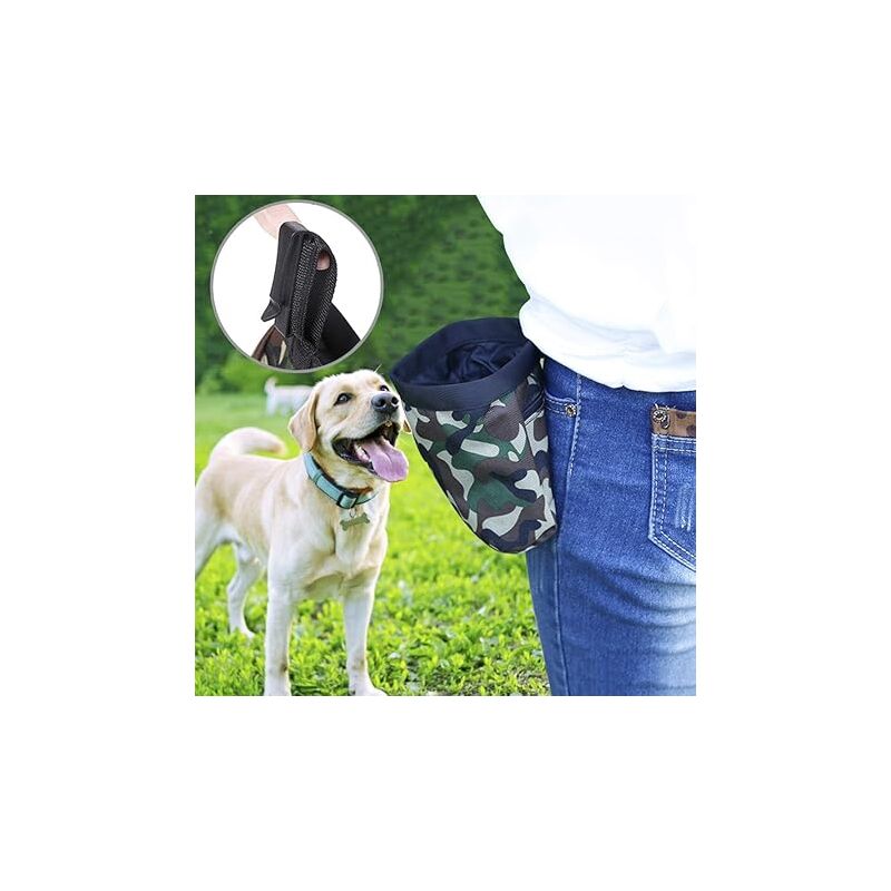 foto del prodotto fortuneville sacchetti per dolcetti per cani, sacchetti per ossequio per cani impermeabili, sacchetti per dolcetti lavabili con clip e aperture,