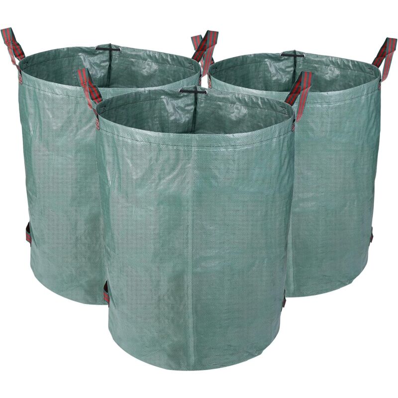 foto del prodotto fortuneville sacco da giardino riutilizzabile 272 l, set di 3 sacchi per verdure antistrappo, resistente sacco per rifiuti da giardino in tessuto