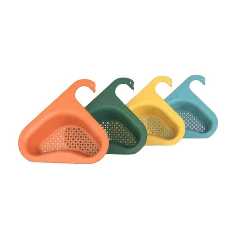 foto del prodotto fortuneville scaffale triangolare ispessito per lavello, cestello per lavello a forma di cigno, ripiano scolapiatti da cucina per conservare