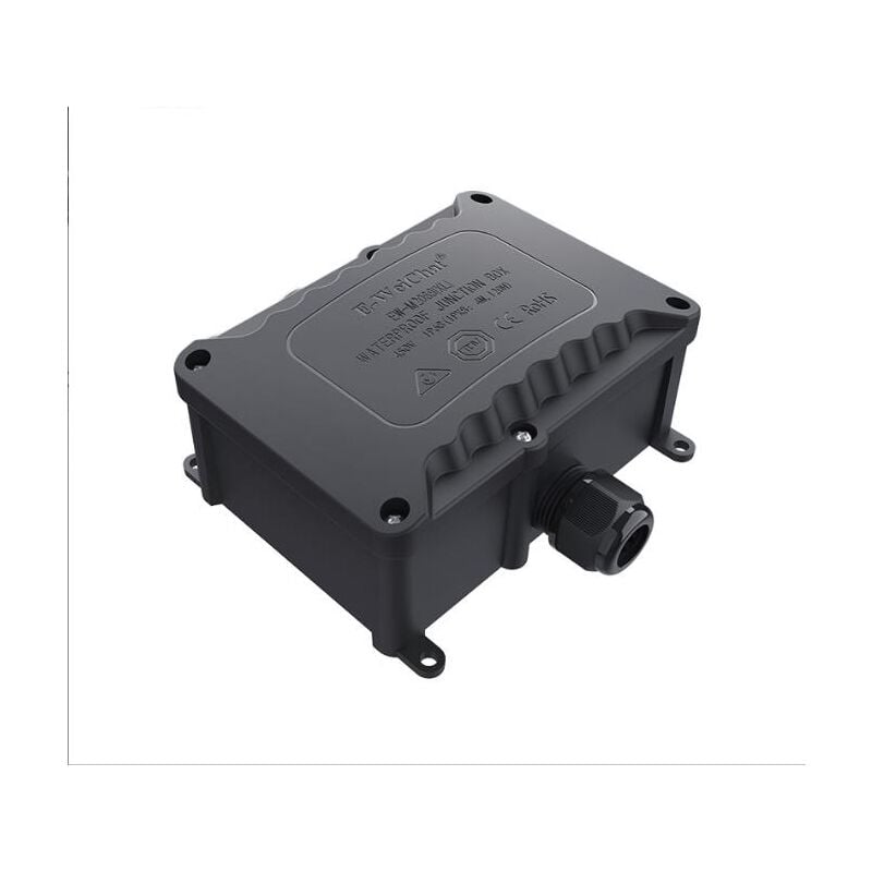 foto del prodotto fortuneville scatola di giunzione impermeabile monopezzo ip68 per piccola scatola elettrica nera con diametro 5mm 9mm