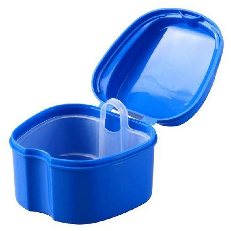 foto del prodotto fortuneville scatola per protesi, scatola per bagno per protesi ritentore ortodontico, scatola per protesi con filtro blu scuro