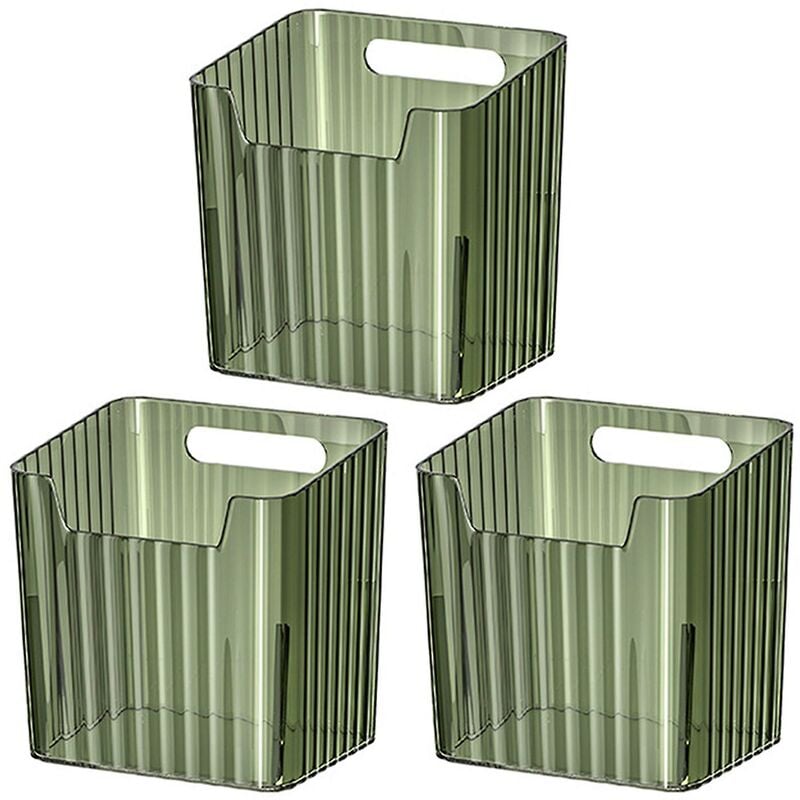 foto del prodotto fortuneville scatola portaoggetti per frigorifero scatola portaoggetti laterale in plastica trasparente verde scuro vegetale