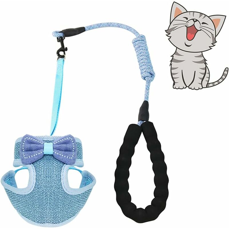 foto del prodotto fortuneville sciarpa per gatti per cani di piccola taglia con papillon sciarpa per gatti regolabile maglia traspirante gilet per gatti confortevole