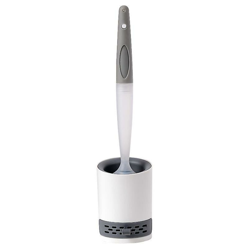 foto del prodotto fortuneville scopino per wc in silicone, dispenser liquido ricaricabile per conservare il detergente nel manico, cestello portaoggetti ventilato,