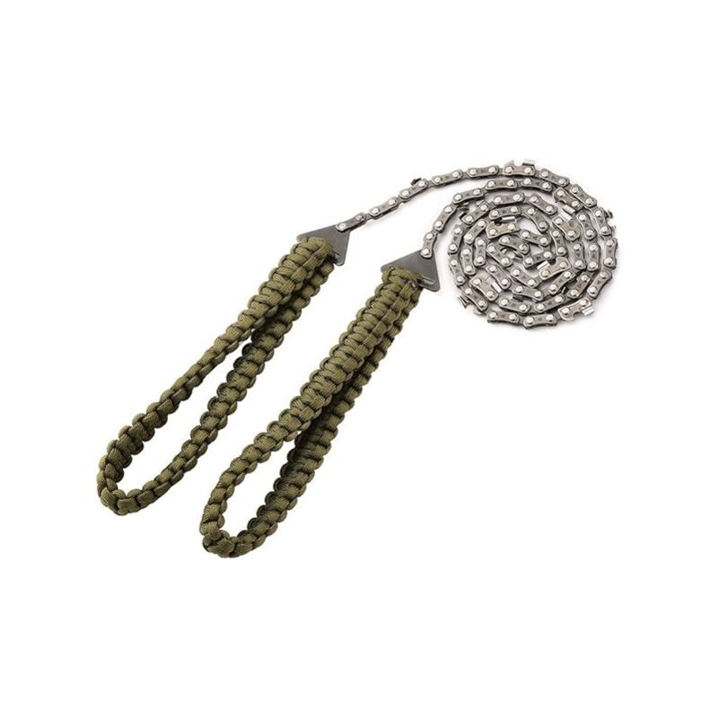 foto del prodotto fortuneville sega a mano portatile con manico in paracord e borsa inclusa, sega a mano in acciaio inossidabile di alta qualit per segare rami e