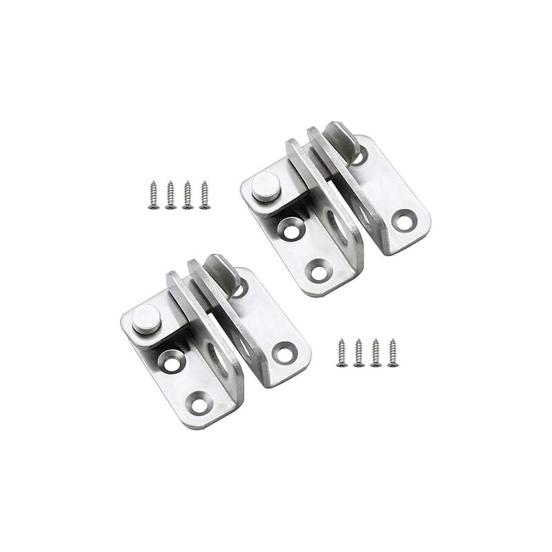 foto del prodotto fortuneville set di 2 chiavistelli per porte, chiavistelli in acciaio inossidabile, chiavistelli scorrevoli per diversi tipi di porte, chiavistelli