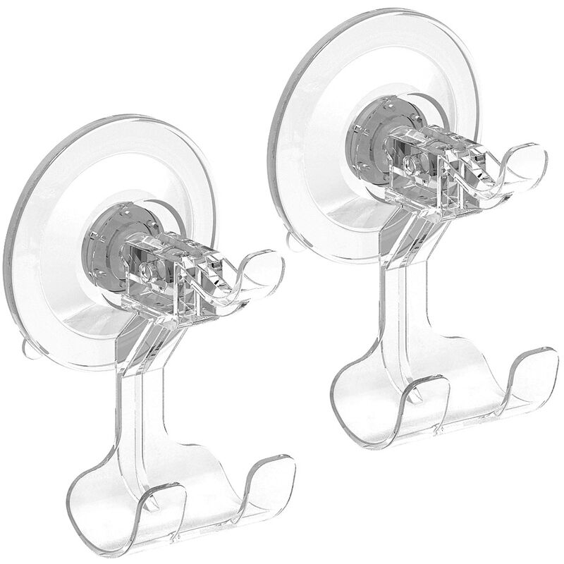 foto del prodotto fortuneville set di 2 ganci a ventosa per doccia, supporto per rasoio a parete rimovibile per bagno, camera da letto, piastrelle, portasciugamani,